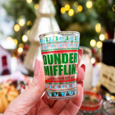 The Office Dunder Mifflin Holiday 2-Ounce Mini Shot Glasses  Set of 4 Image 3