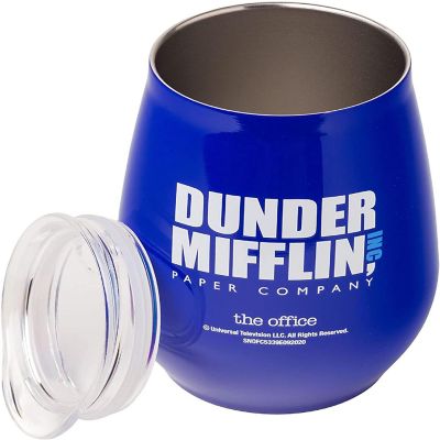 The Office Dunder Mifflin Stainless Steel Tumbler With Lid  Holds 10 Ounces Image 3