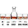 The Peaks Crystal Whiskey Decanter Set with Glasses - Collector's Edition Image 1