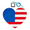 Thumbprint Heart American Flag Sign Craft Kit - Makes 12 Image 1