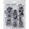 Tim Holtz Halloween Monster Reunion Cling Stamps 7"x8.5" Image 1