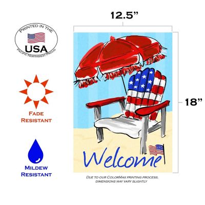 Toland Home Garden 12.5" x 18" American Beach Garden Flag Image 1