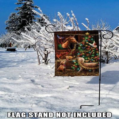 Toland Home Garden 12.5" x 18" Christmas Barn Garden Flag Image 2