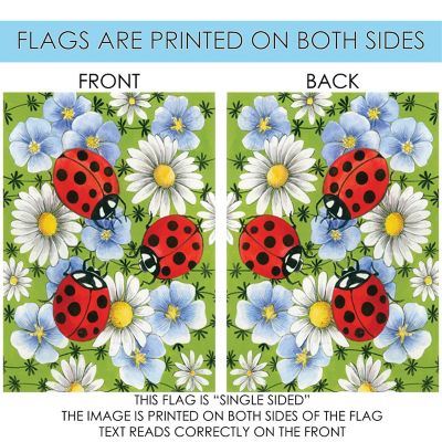 Toland Home Garden 12.5" x 18" Flowers & Ladybugs Garden Flag Image 3