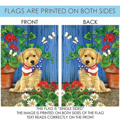 Toland Home Garden 12.5" x 18" Patriotic Puppy Garden Flag Image 3
