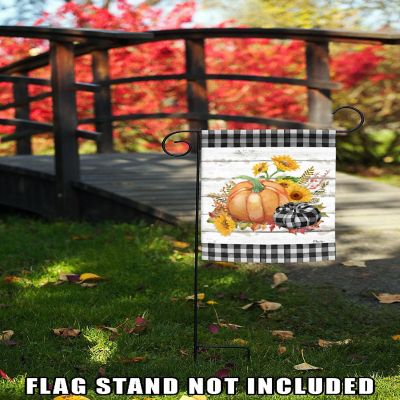 Toland Home Garden 12.5" x 18" Rustic Pumpkins Garden Flag Image 2