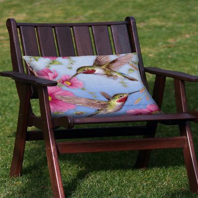 Toland Home Garden 18" x 18" Hummingbirds with Pink 18 x 18 Inch Indoor/Outdoor Pillow Case Image 2