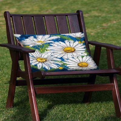 Toland Home Garden 18" x 18" Painted Daisies 18 x 18 Inch Indoor/Outdoor Pillow Case Image 2