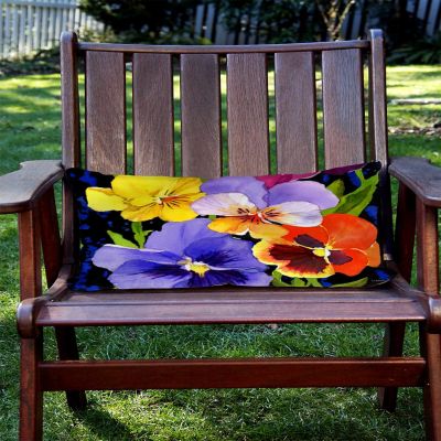 Toland Home Garden 18" x 18" Pansy Perfection 12 x 19 Inch Indoor/Outdoor Pillow Case Image 2
