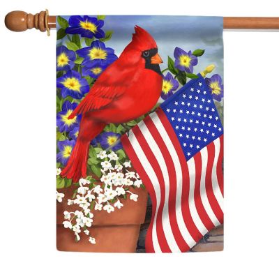 Toland Home Garden 28" x 40" American Cardinal House Flag Image 1