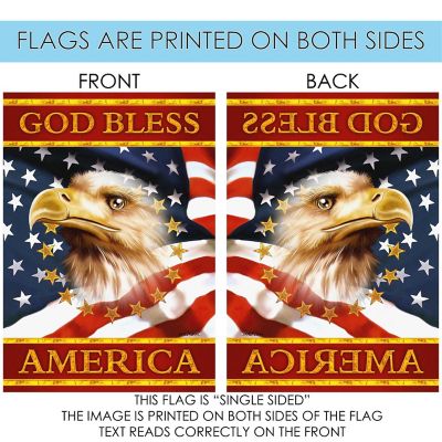 Toland Home Garden 28" x 40" God Bless America House Flag Image 3
