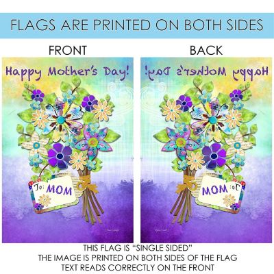 Toland Home Garden 28" x 40" Mothers Day Bouquet House Flag Image 3
