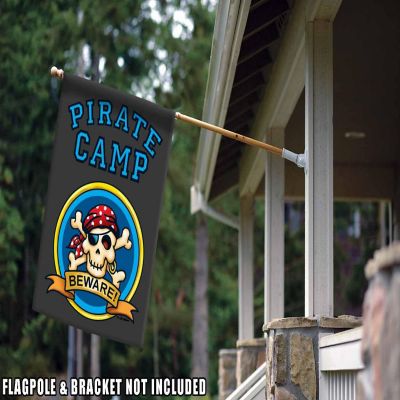 Toland Home Garden 28" x 40" Pirate Camp House Flag Image 2