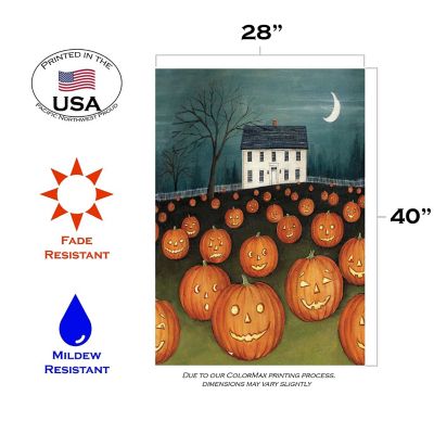 Toland Home Garden 28" x 40" Pumpkin Hollow House House Flag Image 1