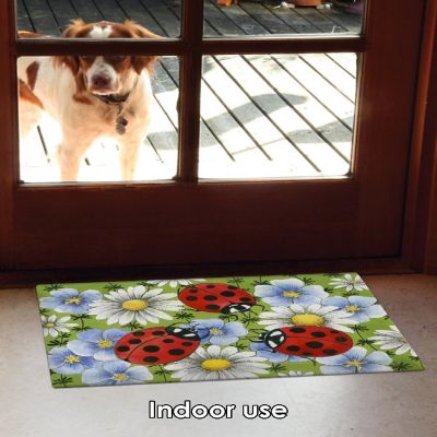 Toland Home Garden 30" x 18" Flowers and Ladybugs Doormat Image 2