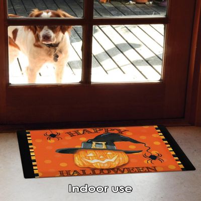 Toland Home Garden 30" x 18" Witch Pumpkin Doormat Image 2