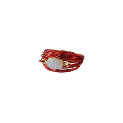 Torrey Ring Red White Druzy Image 1