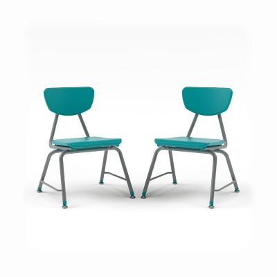Tot Mate Versa Kids Chairs, Set of 2, Stackable, Childrens Chair Kindergarten to Third Grade Classroom Seating for School (14" Seat Height, Turquoise) Image 1