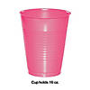 Touch Of Color Candy Pink 16 Oz Plastic Cups - 60 Pc. Image 1