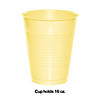 Touch Of Color Mimosa Yellow 16 Oz Plastic Cups 60 Count Image 1