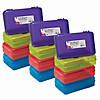 Translucent Pencil Boxes, Assorted Colors, Pack of 12 Image 1
