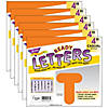 TREND Orange 4" Casual Uppercase Ready Letters, 6 Packs Image 1