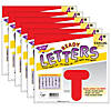 TREND Red 4" Casual Uppercase Ready Letters, 6 Packs Image 1