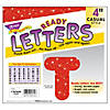 TREND Red Sparkle 4" Casual Uppercase Ready Letters, 3 Packs Image 2