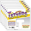 TREND White 4" Casual Uppercase Ready Letters, 6 Packs Image 1