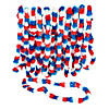 Tri-Color Patriotic Plastic Leis - 12 Pc. Image 1