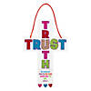 Trust in God&#8217;s Truth Cross Sign Craft Kit - Makes 12 Image 1