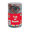 Tub of Red, Silver & Blue Beaded Necklaces Image 1