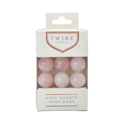 Twine Rose Quartz Wine Gems by Twine Living (Set of 6) Image 3