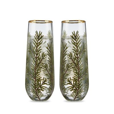 Twine Woodland Stemless Champagne Flute by Twine Living (Set of 2) Image 1