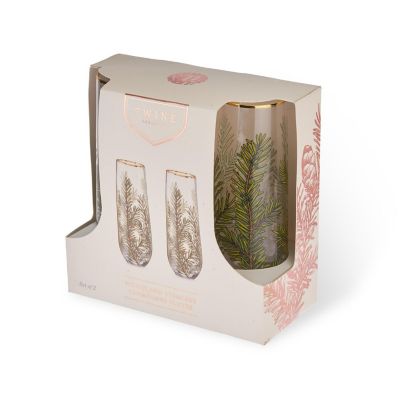 Twine Woodland Stemless Champagne Flute by Twine Living (Set of 2) Image 2