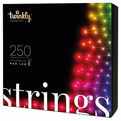 Twinkly TWS250STP-GUS App Controlled String Light with 250 Multicolor RGB LED Lights Image 1