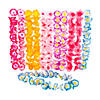 Two-Tone Flower Polyester Leis - 12 Pc. Image 1