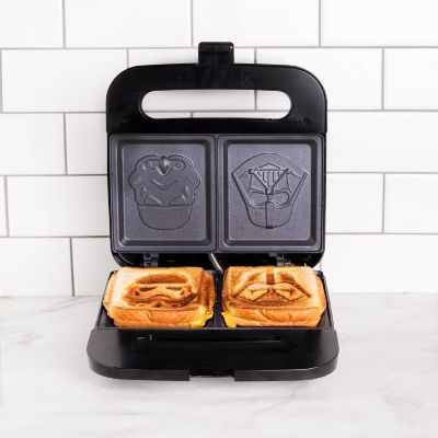 Uncanny Brands Star Wars Darth Vader and Stormtrooper Grilled Cheese Maker- Panini Press and Compact Indoor Grill- Opens 180 Degrees for Burgers, Steaks, Bacon Image 2