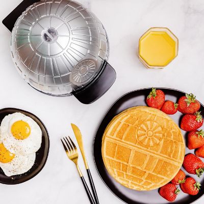 Uncanny Brands Star Wars Halo Death Star Waffle Maker- Death Star on Your Waffles Image 1