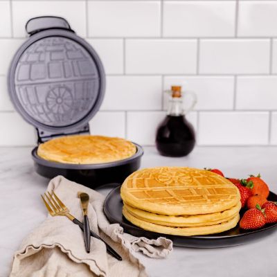 Uncanny Brands Star Wars Halo Death Star Waffle Maker- Death Star on Your Waffles Image 3
