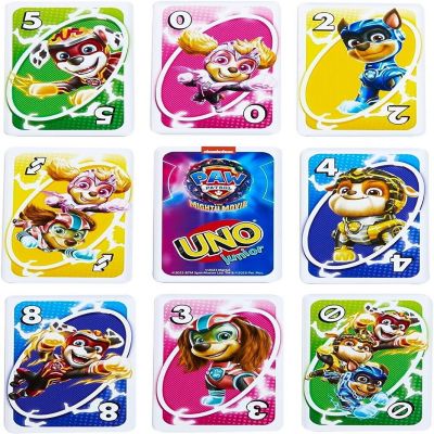 UNO Junior Paw Patrol: The Mighty Movie Kids Card Game for Family Night Image 2