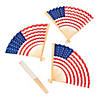 USA Flag Folding Hand Fans - 12 Pc. Image 1