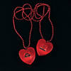 Valentine Bead Necklaces with Light-Up Heart - 12 Pc. Image 1