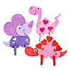 Valentine Dinosaur Clothespin Craft Kit - Makes 12 Image 1