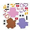 Valentine Owl Picture Frame Magnet Craft Kit - Makes 12 Image 1