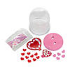 Valentine&#8217;s Day Hearts Glitter Globe Craft Kit - Makes 12 Image 1