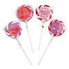 Valentine Swirl Lollipops with Stickers - 12 Pc. Image 1