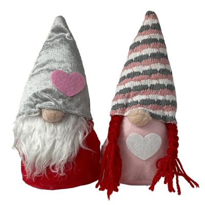 Valentines Day Gnomes Decor Weighted 10" Tall Set of 4 Image 2