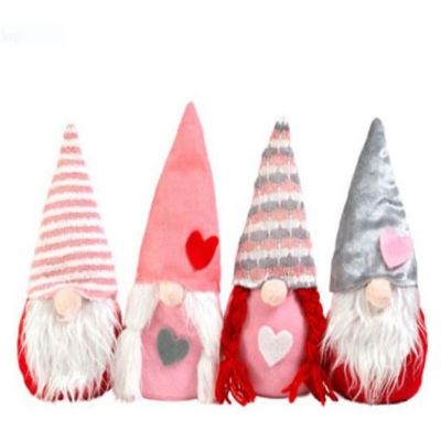 Valentines Day Gnomes Decor Weighted 10" Tall Set of 4 Image 3
