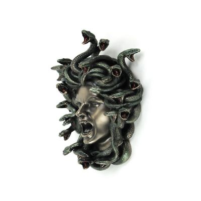 Veronese Design Head of Medusa the Greek Gorgon Serpent Bronze Finish Wall Sculpture Image 1